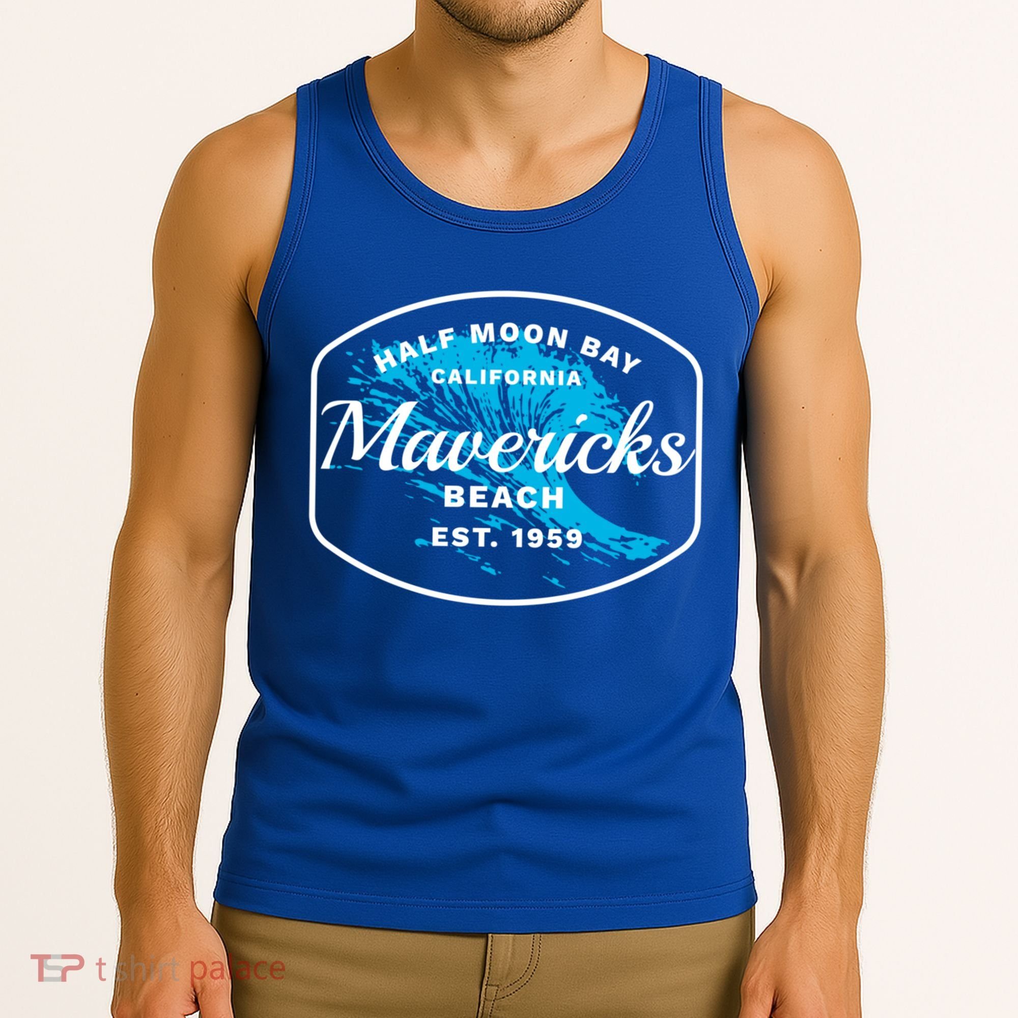 Half Moon Bay Mavericks Beach Surfing Gift Travel Gift Tank Top