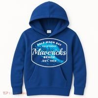 Half Moon Bay Mavericks Beach Surfing Gift Travel Gift Kids Hoodie thumb 0