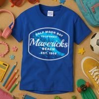 Half Moon Bay Mavericks Beach Surfing Gift Travel Gift Kids T-Shirt thumb 3