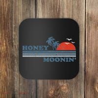 Honey Moonin Beach Honeymoon Vacation Women Couples Gift Coaster thumb 0