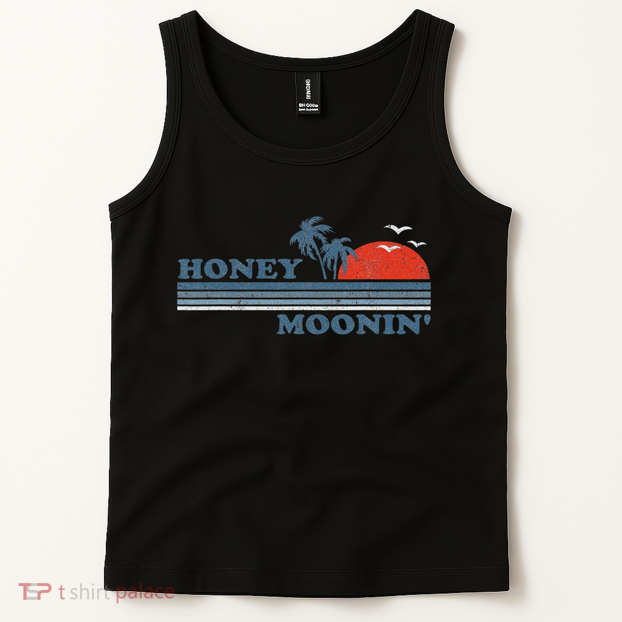 Honey Moonin Beach Honeymoon Vacation Women Couples Gift Tank Top