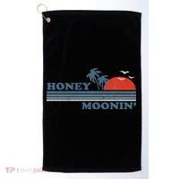 Honey Moonin Beach Honeymoon Vacation Women Couples Gift Golf Towel thumb 0