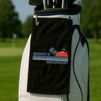 Honey Moonin Beach Honeymoon Vacation Women Couples Gift Golf Towel thumb 2