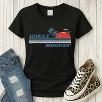 Honey Moonin Beach Honeymoon Vacation Women Couples Gift Women's T-Shirt thumb 3