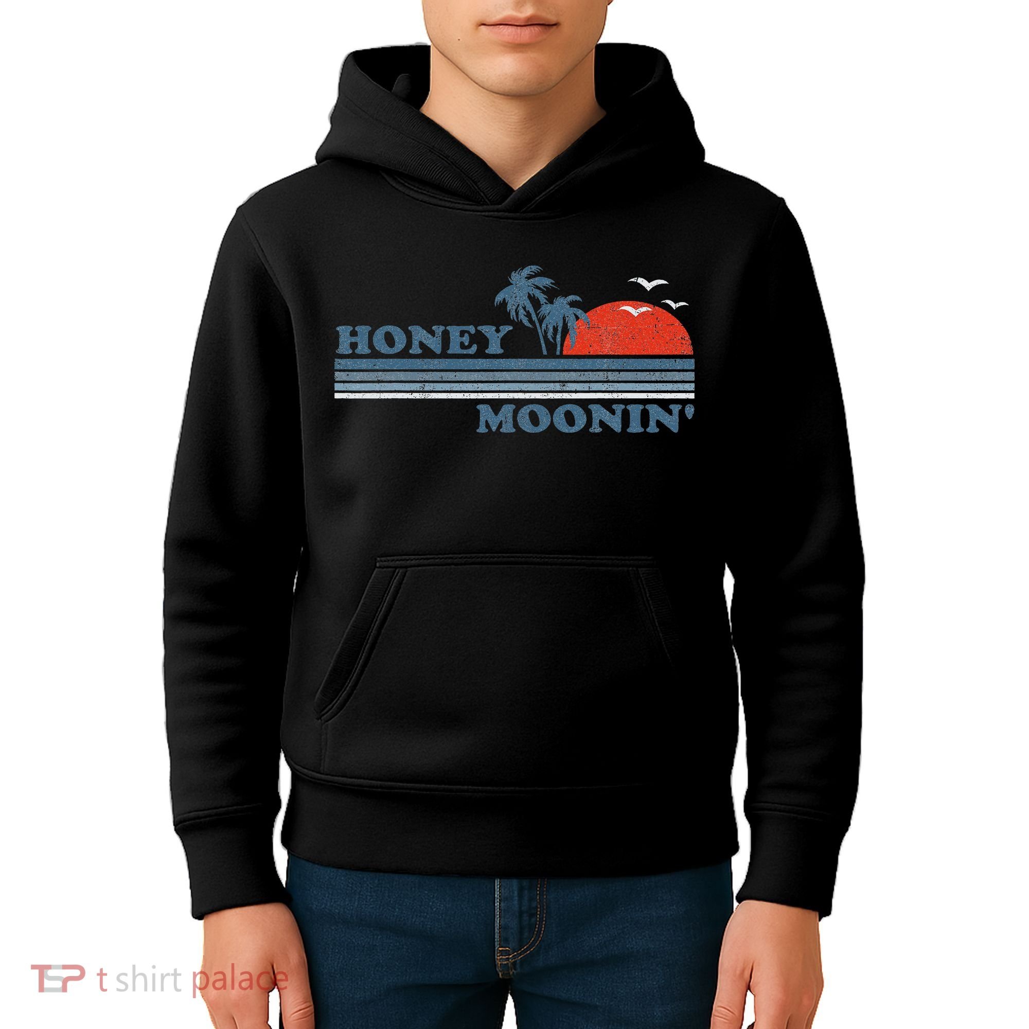 Honey Moonin Beach Honeymoon Vacation Women Couples Gift Kids Hoodie