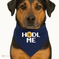 Hold Me Bitcoin USA-Made Doggie Bandana thumb 1