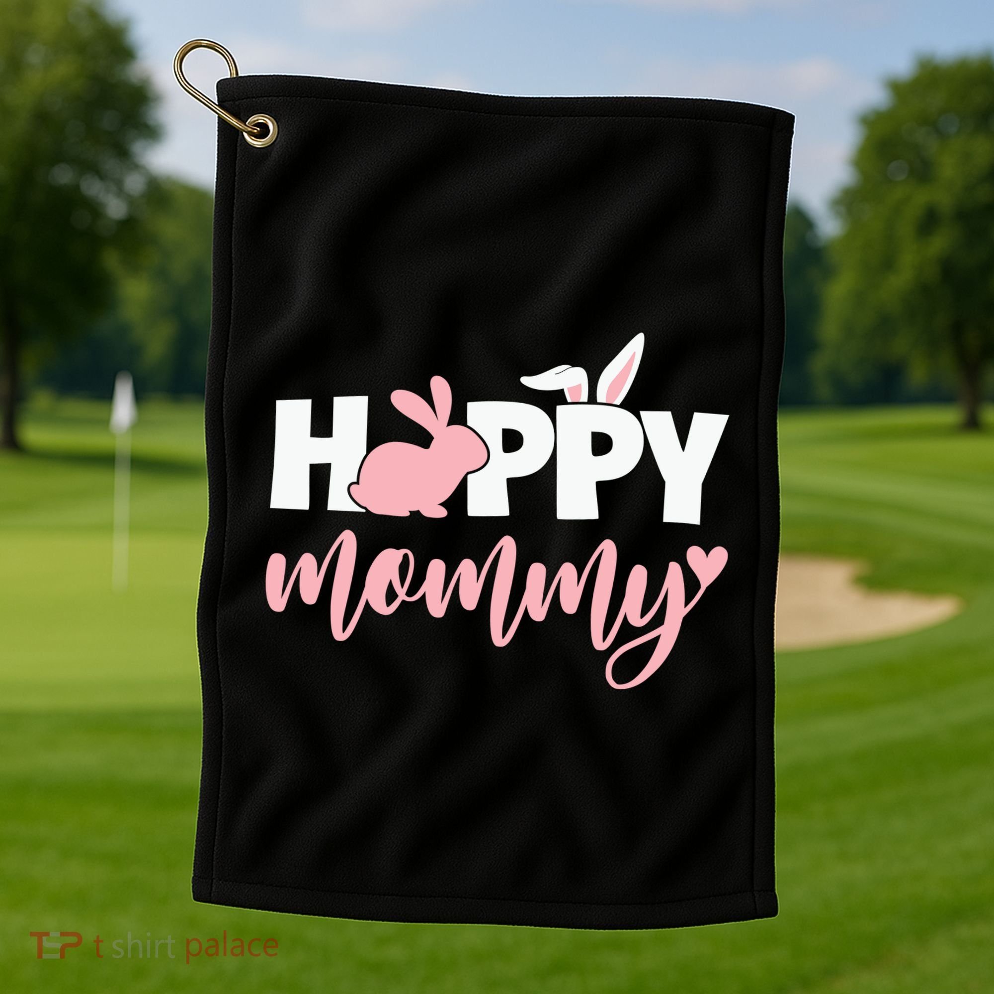 Happy Mommy Bunny Cute Holiday Golf Towel