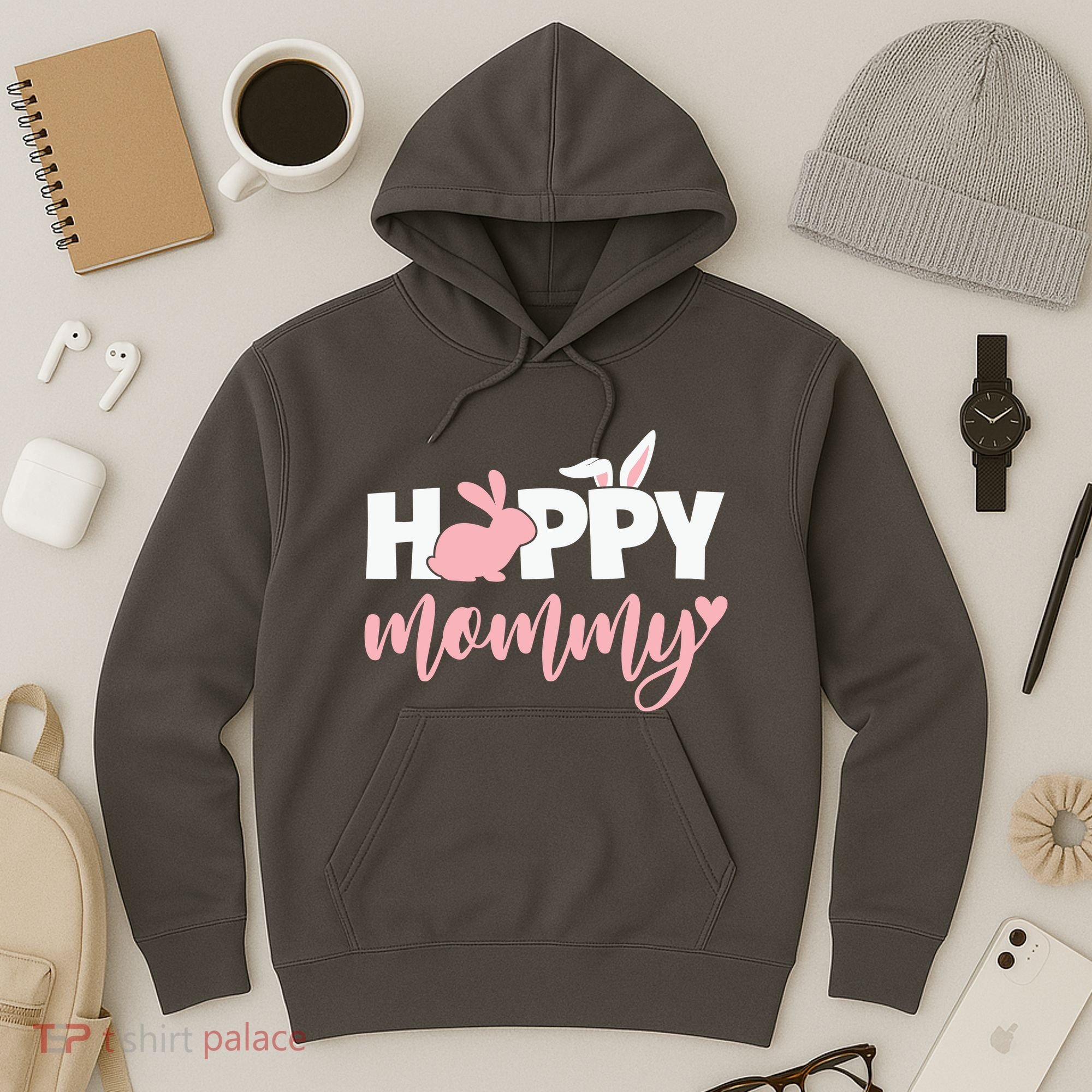 Happy Mommy Bunny Cute Holiday Hoodie