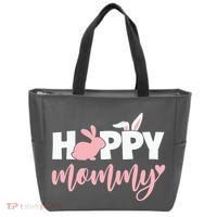 Happy Mommy Bunny Cute Holiday Tote Bag thumb 0
