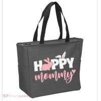 Happy Mommy Bunny Cute Holiday Tote Bag thumb 2