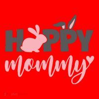 Happy Mommy Bunny Cute Holiday Santa Hat thumb 1