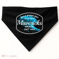 Half Moon Bay Mavericks Beach Surfing Gift Travel Gift USA-Made Doggie Bandana thumb 0