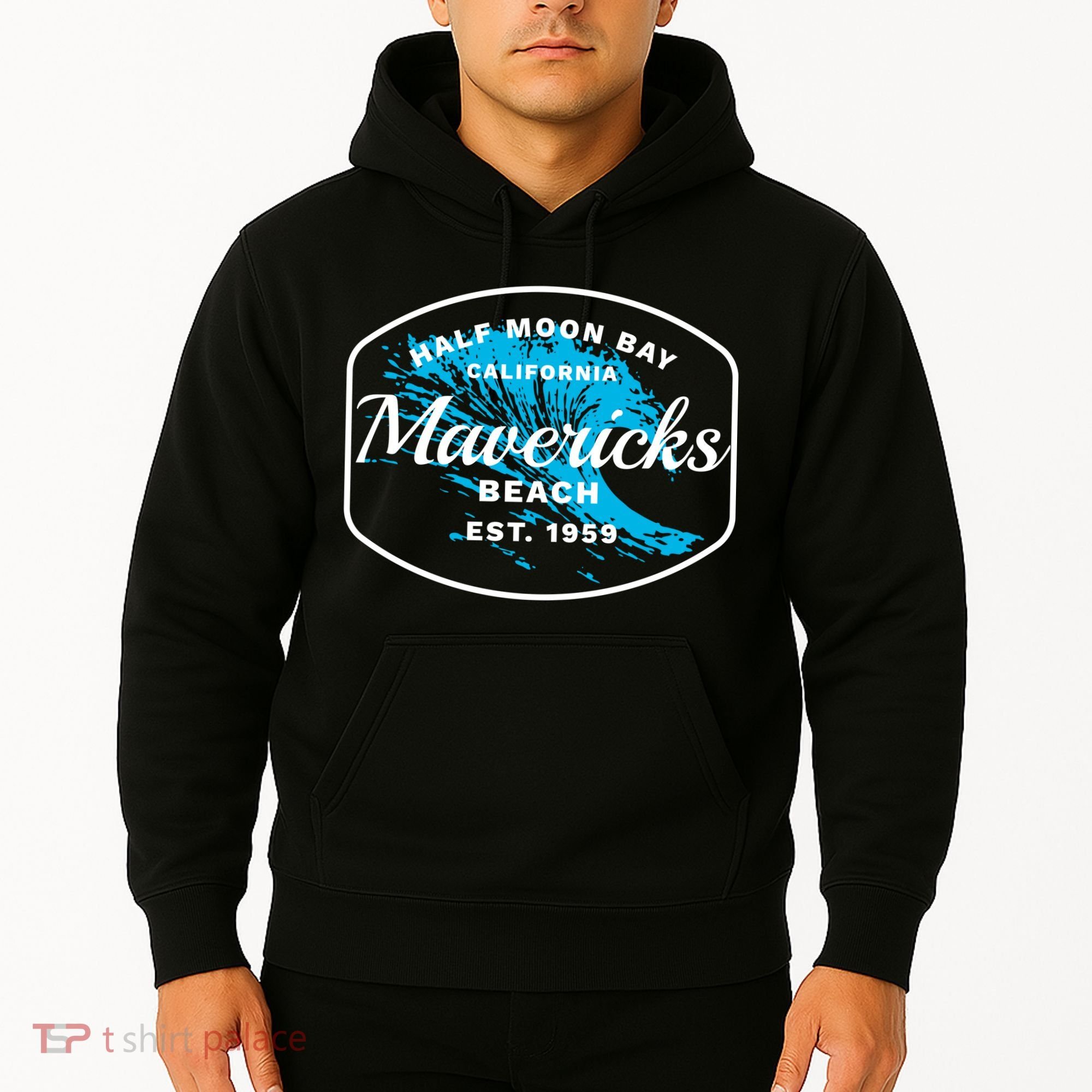 Half Moon Bay Mavericks Beach Surfing Gift Travel Gift Hoodie