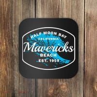 Half Moon Bay Mavericks Beach Surfing Gift Travel Gift Coaster thumb 0