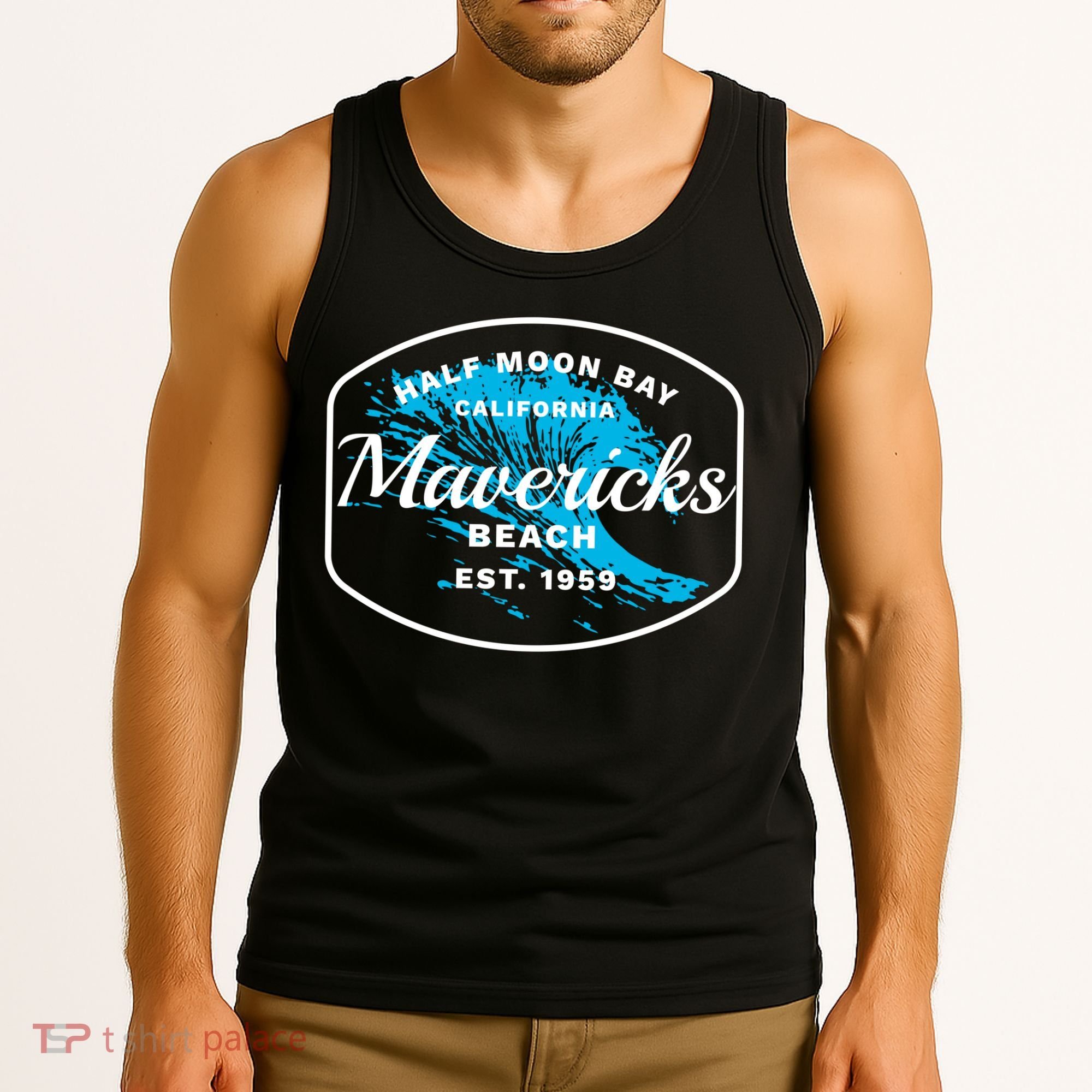 Half Moon Bay Mavericks Beach Surfing Gift Travel Gift Tank Top