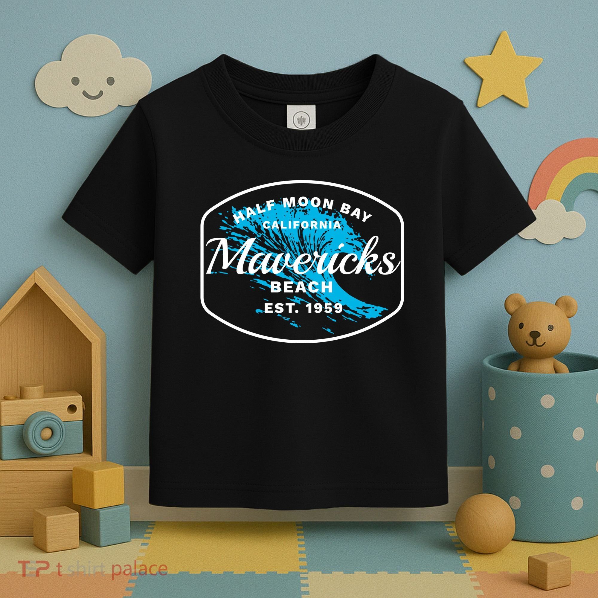 Half Moon Bay Mavericks Beach Surfing Gift Travel Gift Toddler T-Shirt