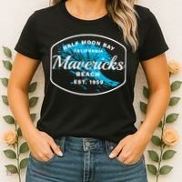 Half Moon Bay Mavericks Beach Surfing Gift Travel Gift Women's T-Shirt thumb 2