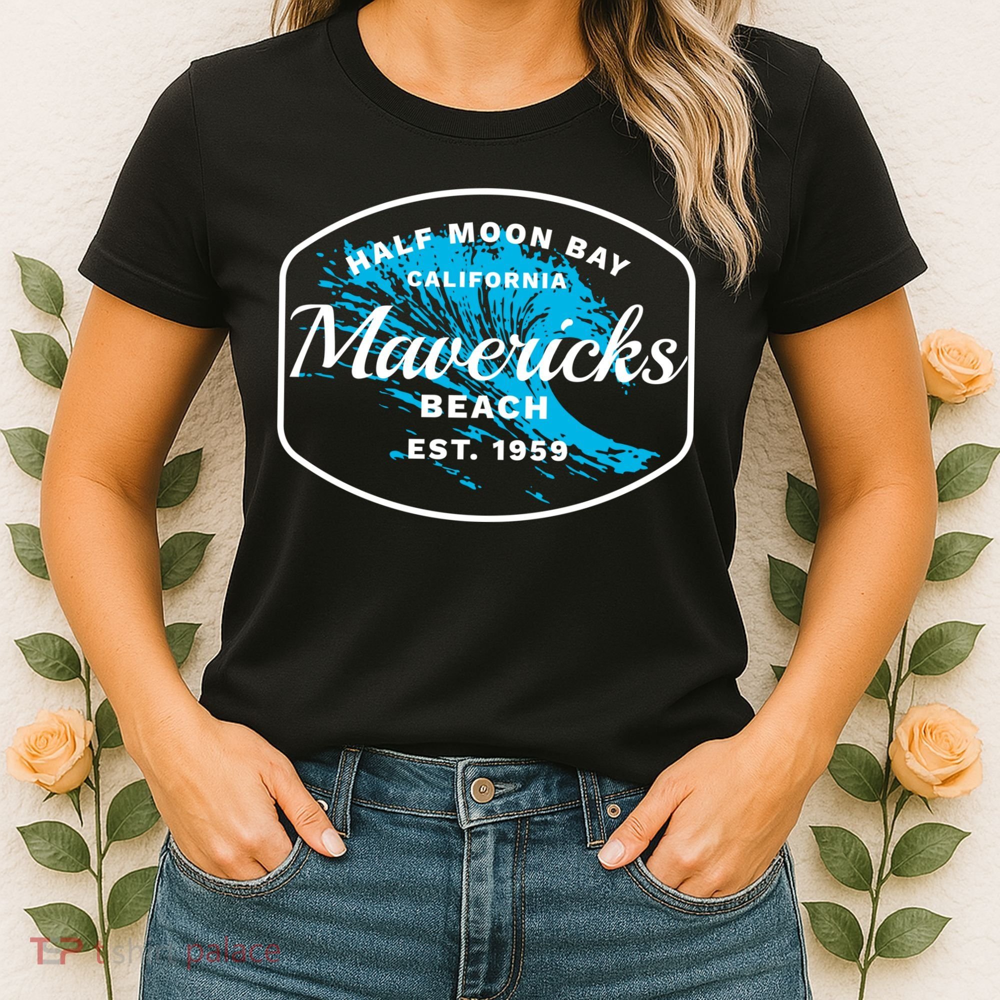 Half Moon Bay Mavericks Beach Surfing Gift Travel Gift Women's T-Shirt