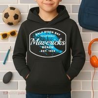 Half Moon Bay Mavericks Beach Surfing Gift Travel Gift Kids Hoodie thumb 2