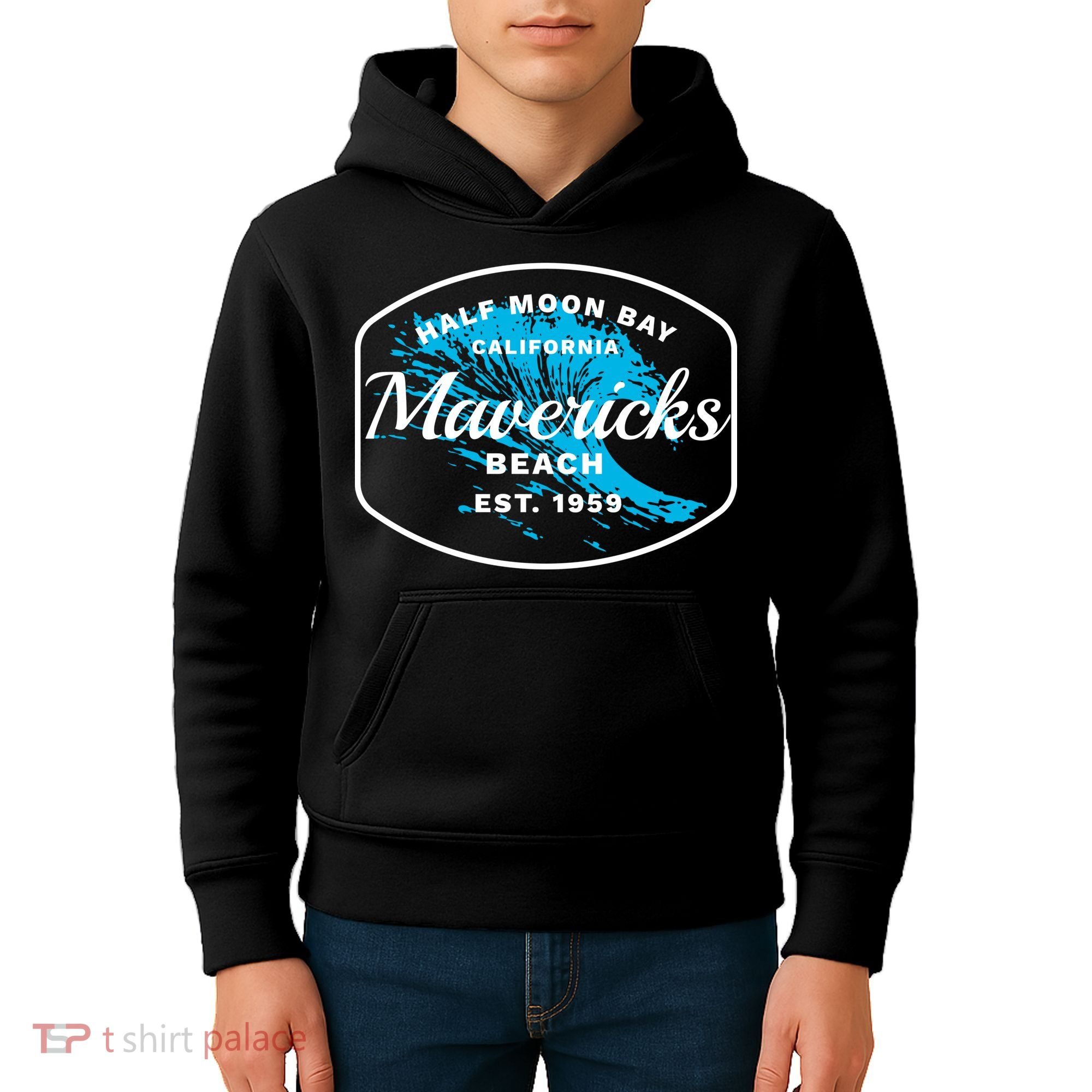 Half Moon Bay Mavericks Beach Surfing Gift Travel Gift Kids Hoodie