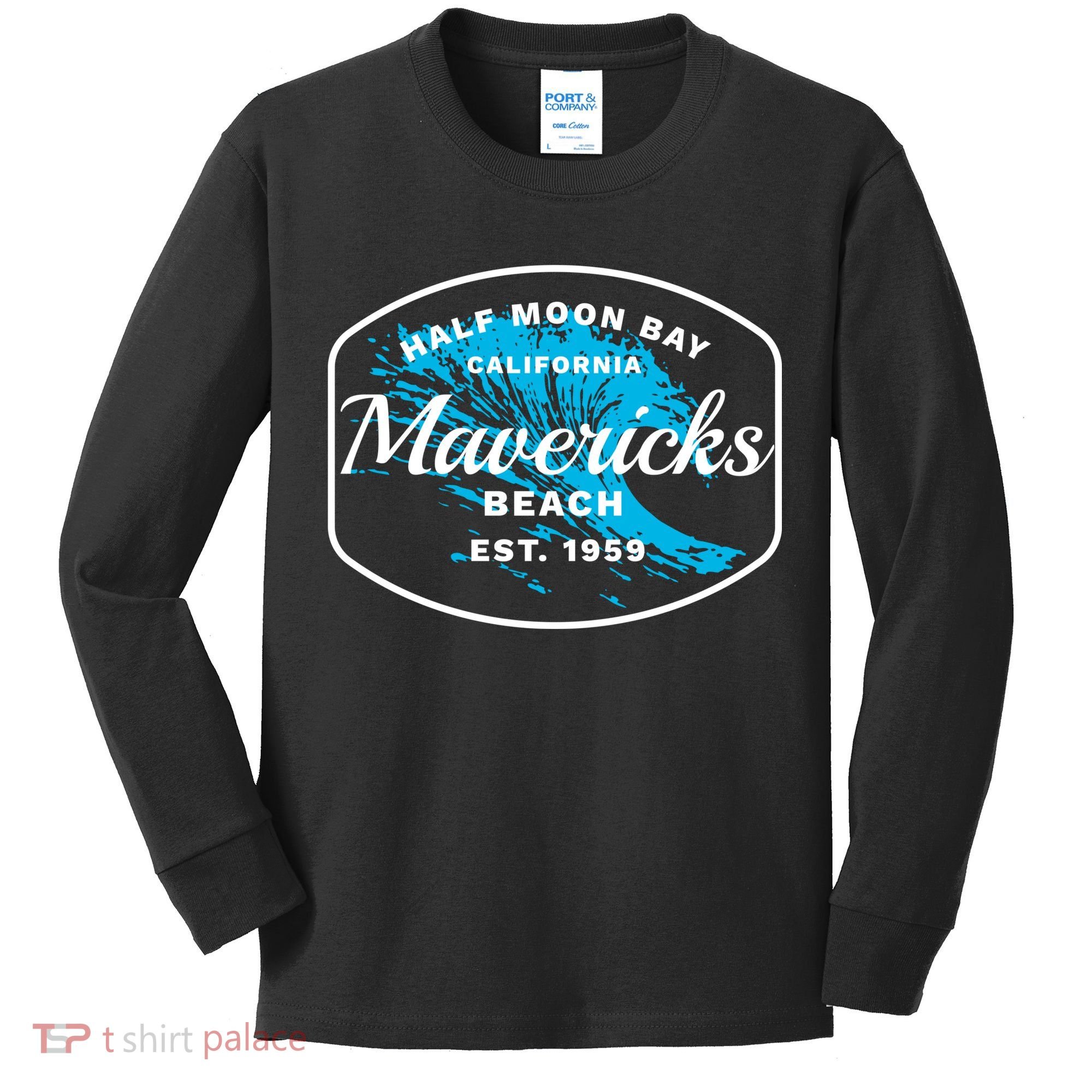 Half Moon Bay Mavericks Beach Surfing Gift Travel Gift Kids Long Sleeve Shirt