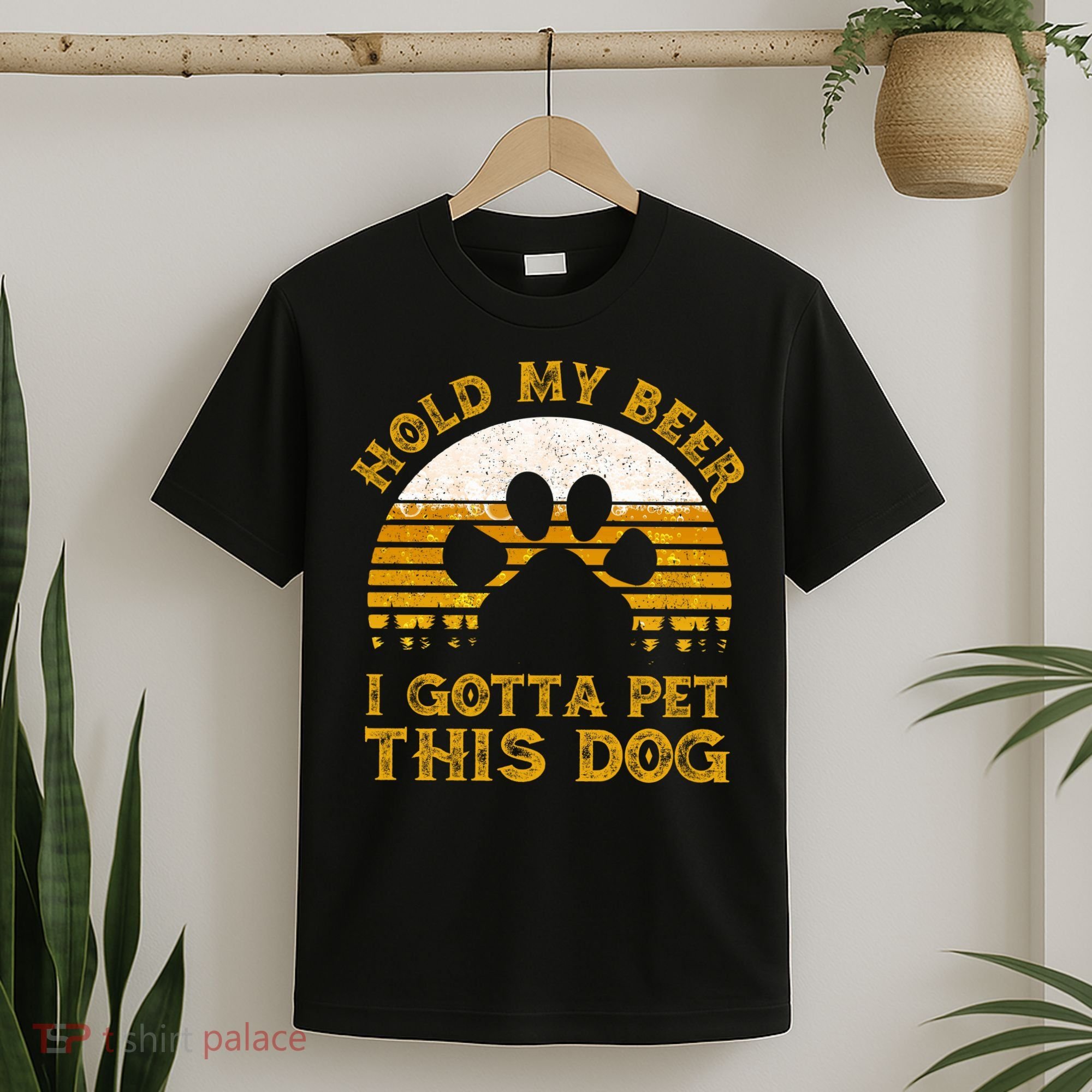Hold My Beer I Gotta Pet This Dog Gift Vintage T-Shirt