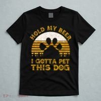 Hold My Beer I Gotta Pet This Dog Gift Vintage T-Shirt thumb 5