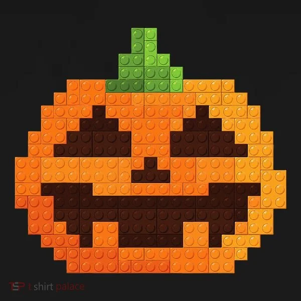 Halloween Master Builder Pumpkin Building Blocks Bricks Doggie Tank