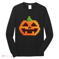 Halloween Master Builder Pumpkin Building Blocks Bricks Long Sleeve Shirt thumb 0