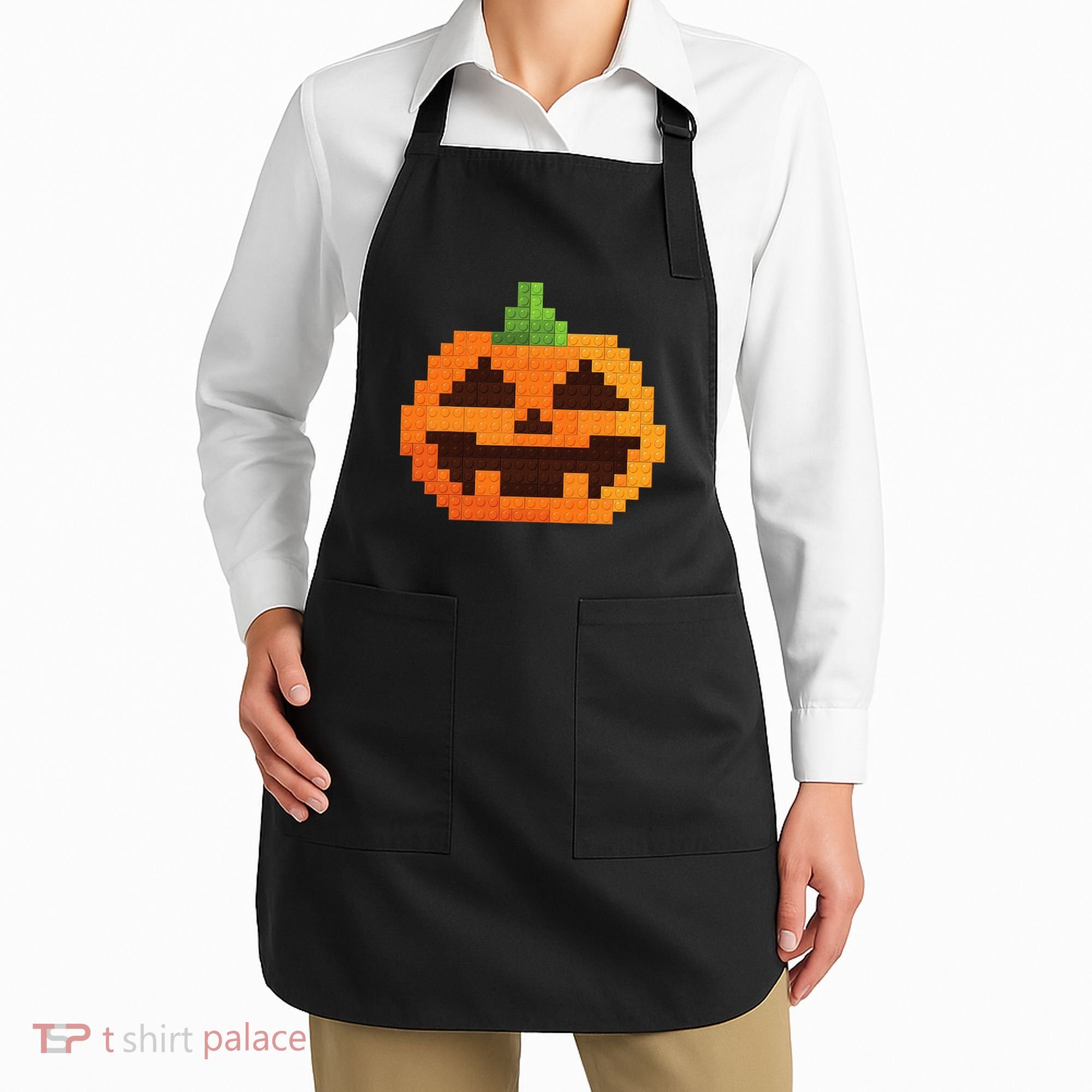 Halloween Master Builder Pumpkin Building Blocks Bricks Apron
