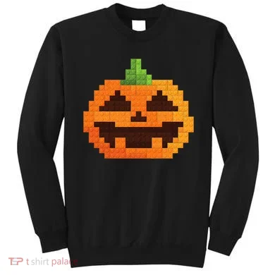 Halloween Master Builder Pumpkin Building Blocks Bricks Sweatshirt