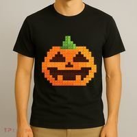 Halloween Master Builder Pumpkin Building Blocks Bricks T-Shirt thumb 3