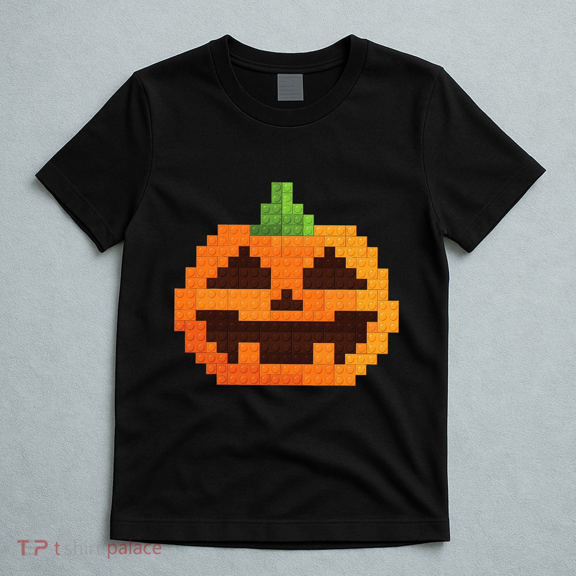 Halloween Master Builder Pumpkin Building Blocks Bricks T-Shirt