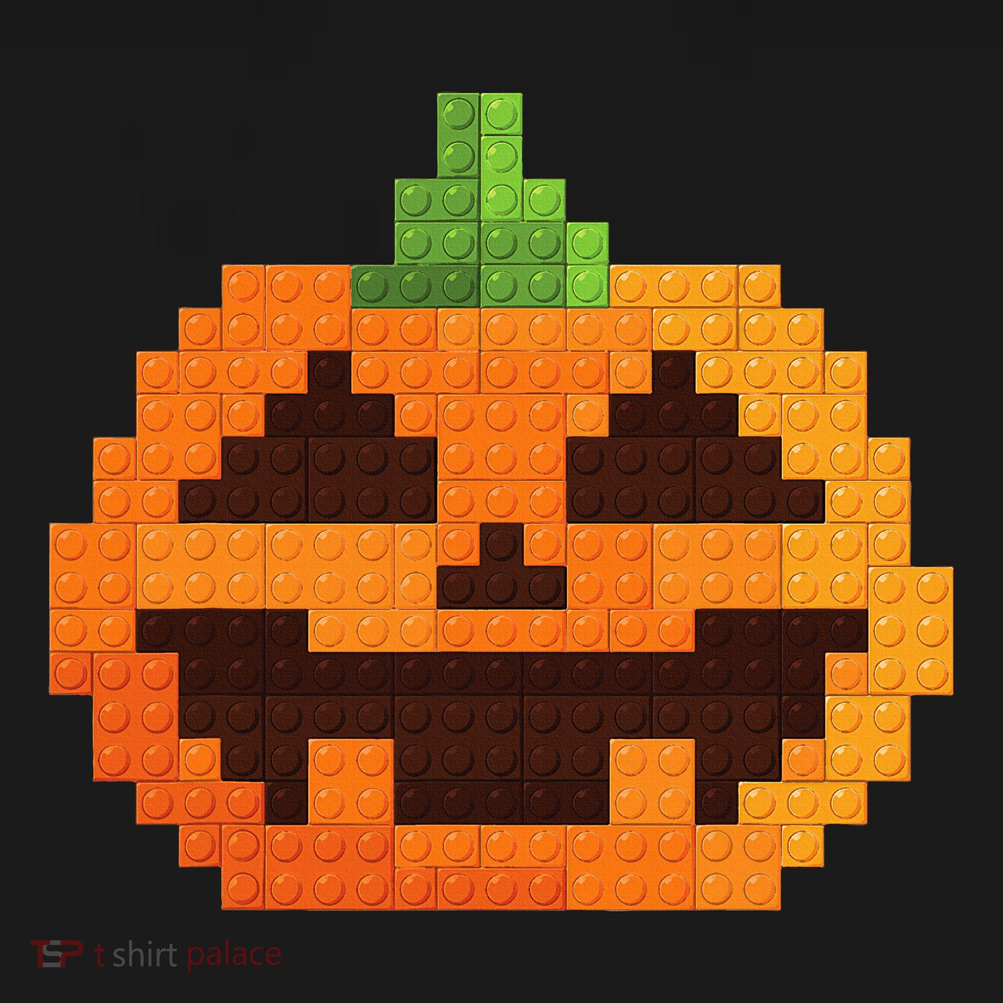 Halloween Master Builder Pumpkin Building Blocks Bricks T-Shirt