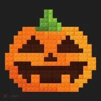 Halloween Master Builder Pumpkin Building Blocks Bricks Tumbler thumb 3