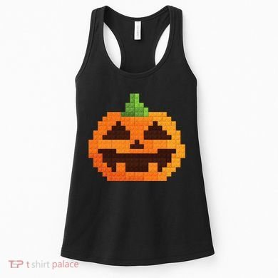 Halloween Master Builder Pumpkin Building Blocks Bricks Women's Tank Top