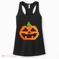 Halloween Master Builder Pumpkin Building Blocks Bricks Women's Tank Top thumb 0