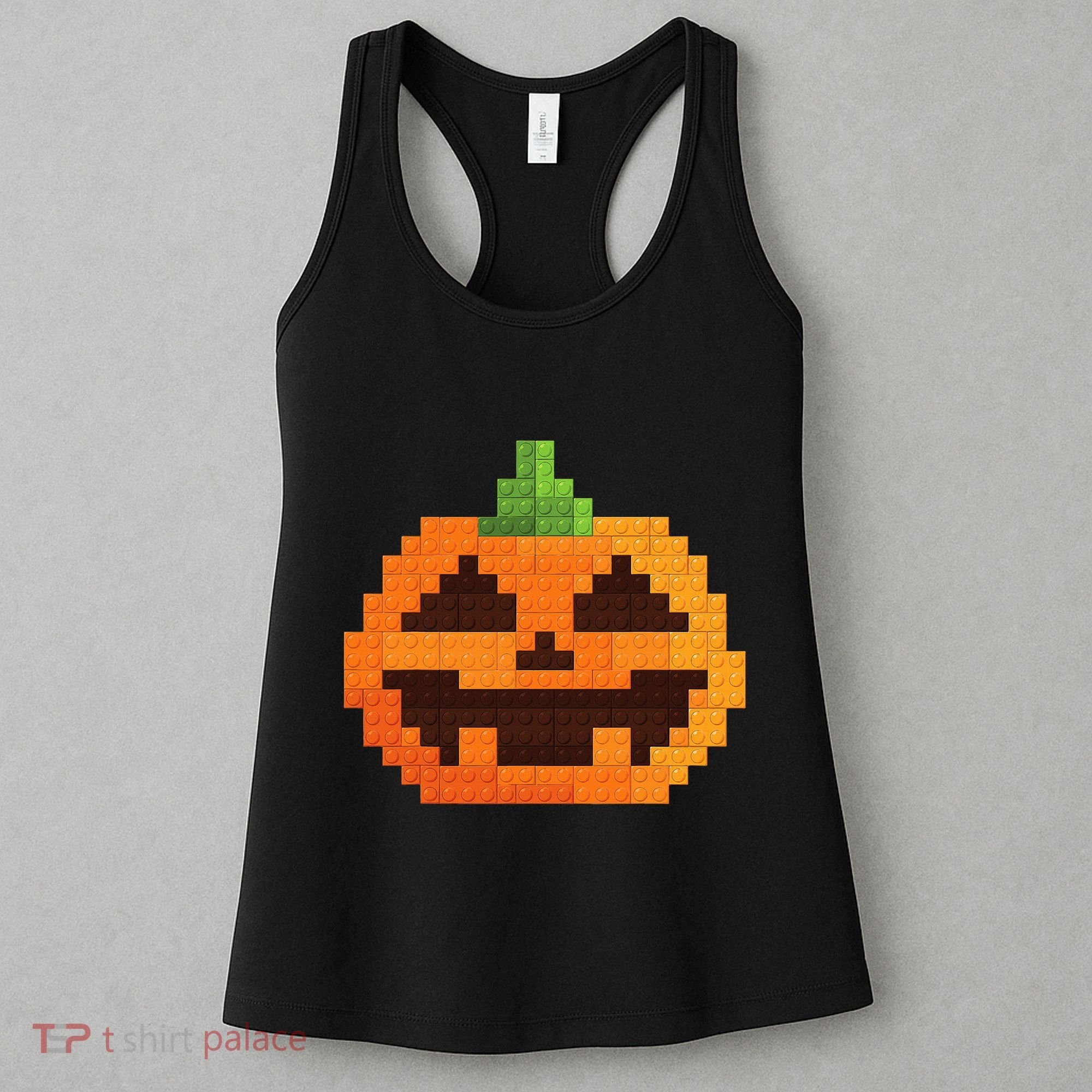 Halloween Master Builder Pumpkin Building Blocks Bricks Women's Tank Top