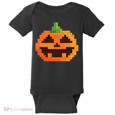 Halloween Master Builder Pumpkin Building Blocks Bricks Baby Bodysuit