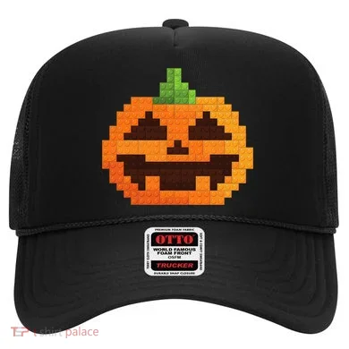Halloween Master Builder Pumpkin Building Blocks Bricks Hat