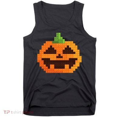 Halloween Master Builder Pumpkin Building Blocks Bricks Tank Top