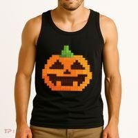 Halloween Master Builder Pumpkin Building Blocks Bricks Tank Top thumb 3