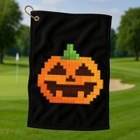 Halloween Master Builder Pumpkin Building Blocks Bricks Golf Towel thumb 1