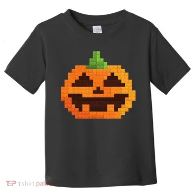 Halloween Master Builder Pumpkin Building Blocks Bricks Toddler T-Shirt