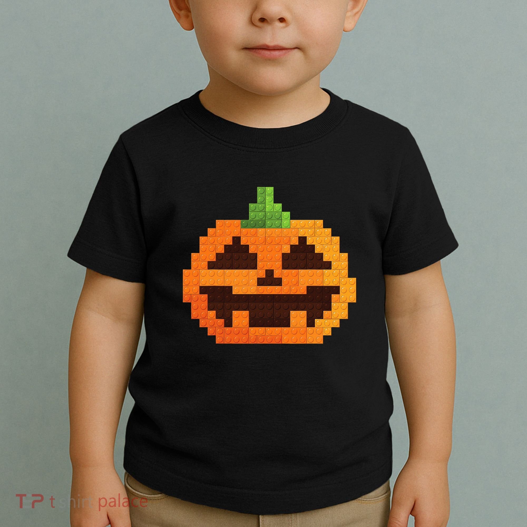 Halloween Master Builder Pumpkin Building Blocks Bricks Toddler T-Shirt