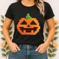 Halloween Master Builder Pumpkin Building Blocks Bricks Women's T-Shirt thumb 2