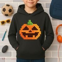 Halloween Master Builder Pumpkin Building Blocks Bricks Kids Hoodie thumb 2