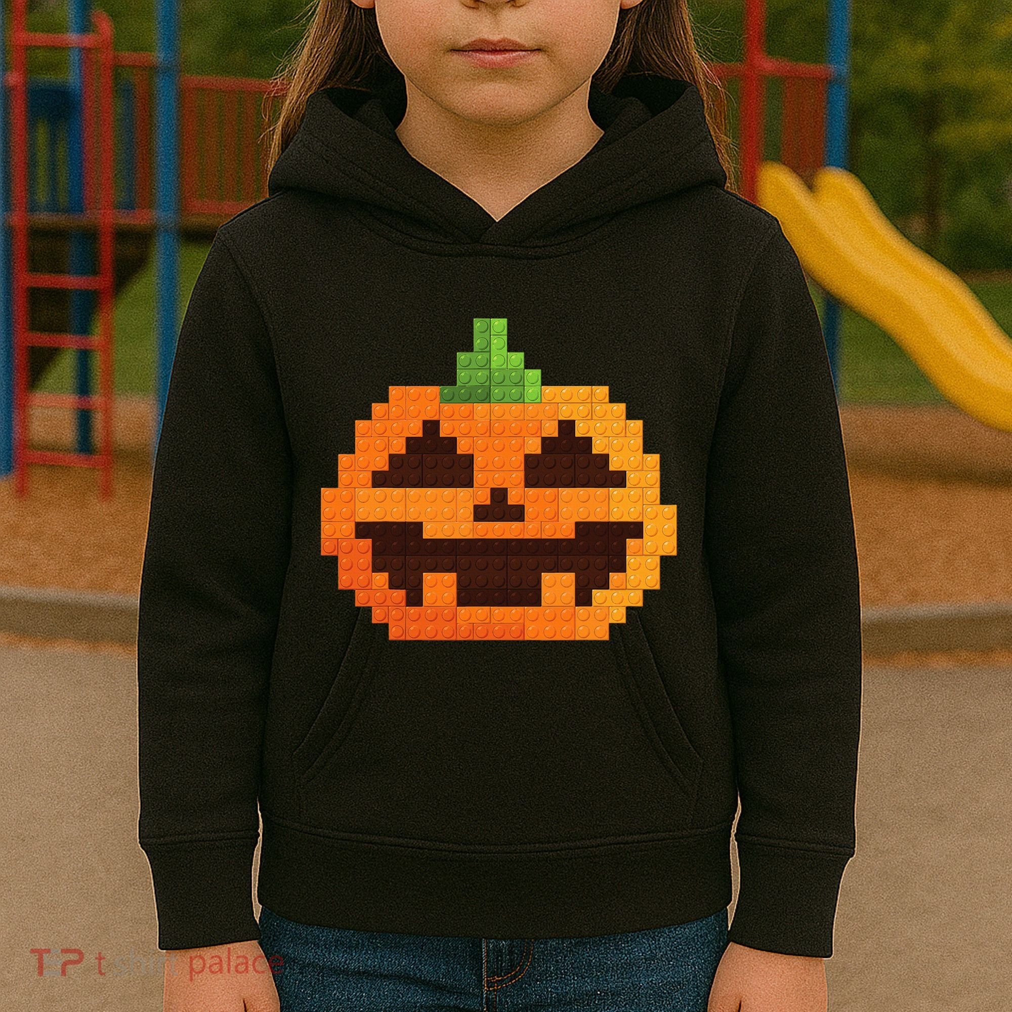 Halloween Master Builder Pumpkin Building Blocks Bricks Kids Hoodie