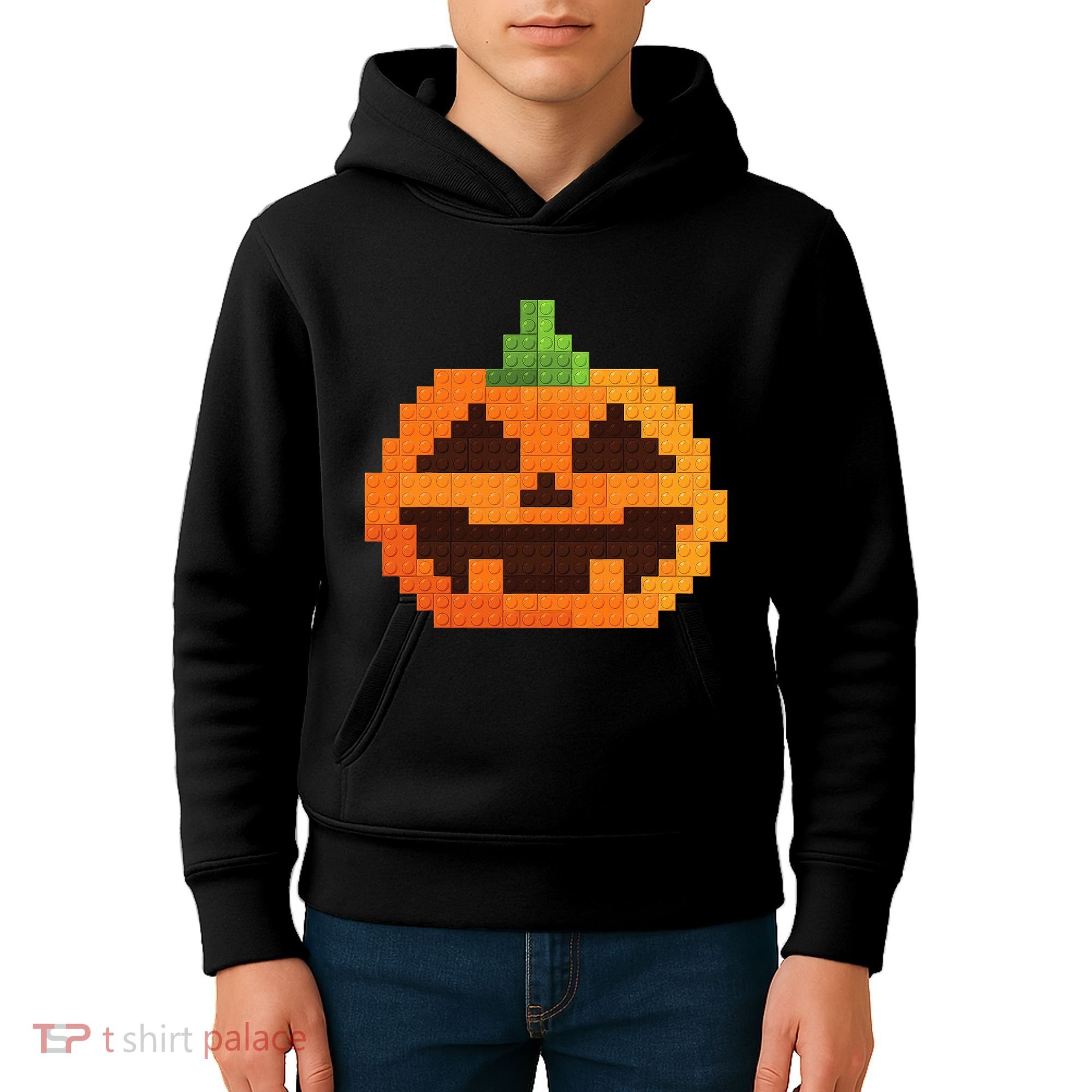 Halloween Master Builder Pumpkin Building Blocks Bricks Kids Hoodie