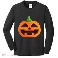 Halloween Master Builder Pumpkin Building Blocks Bricks Kids Long Sleeve Shirt thumb 0